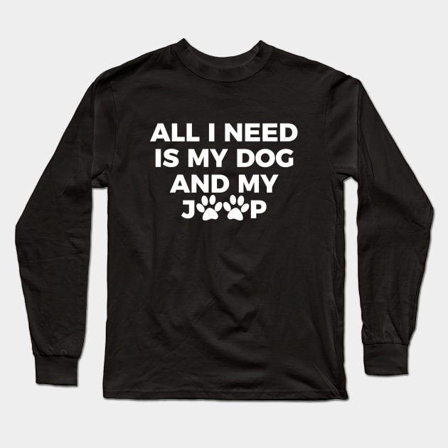 All I need is my dog and my jeep T-shirt Long Sleeve T-Shirt by RedYolk